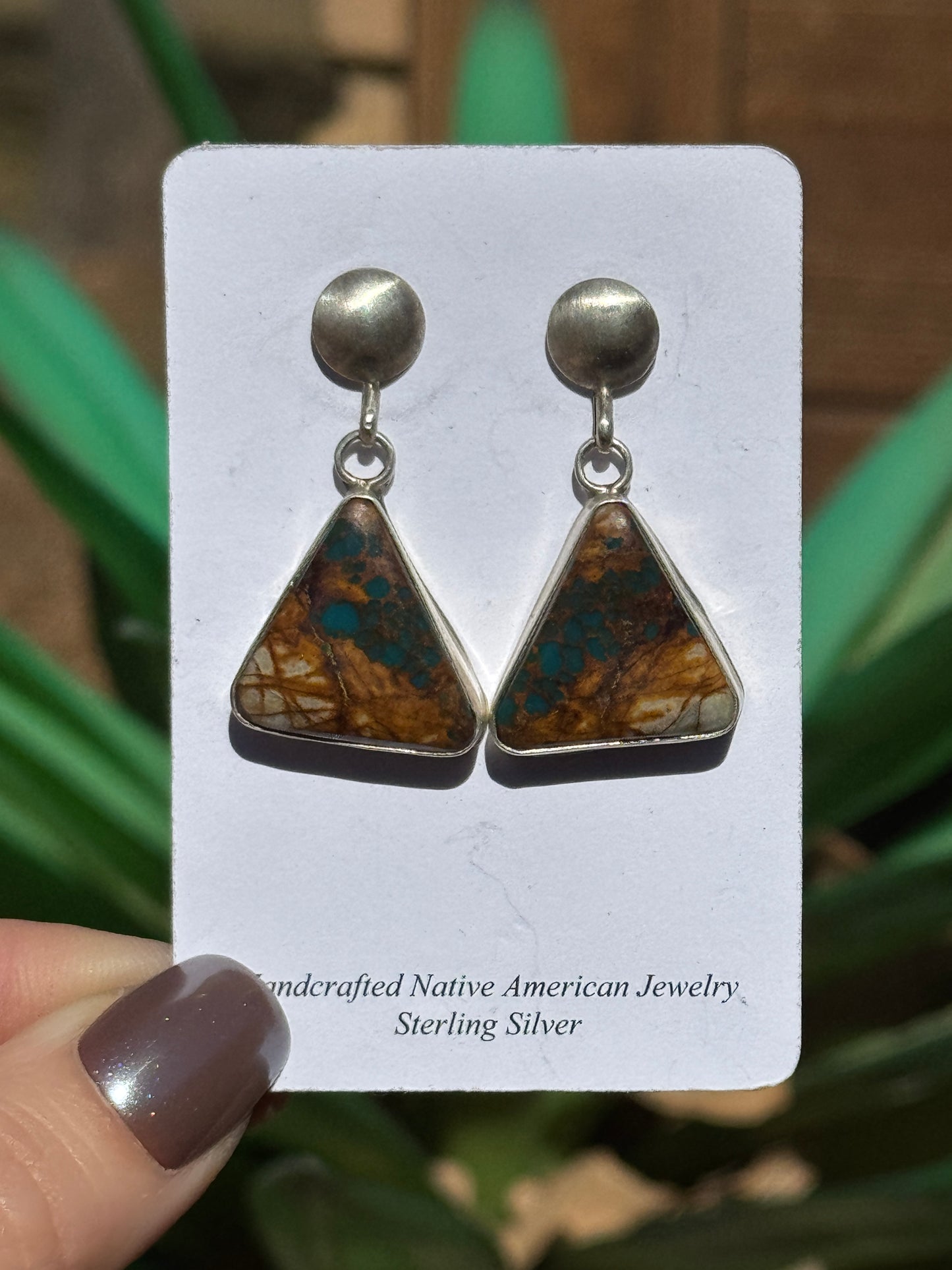 Ribbon Boulder Sterling Silver earrings