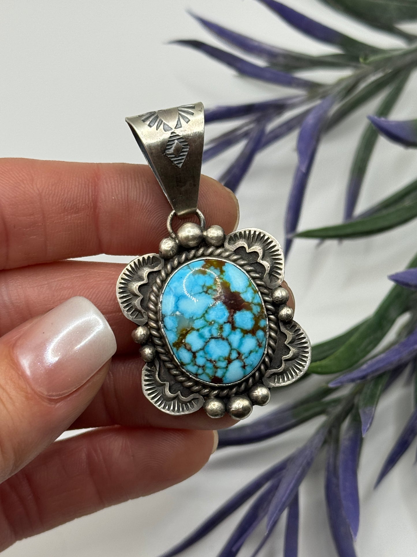 Jimmy Lee Sterling Silver webbed Kingman Pendant