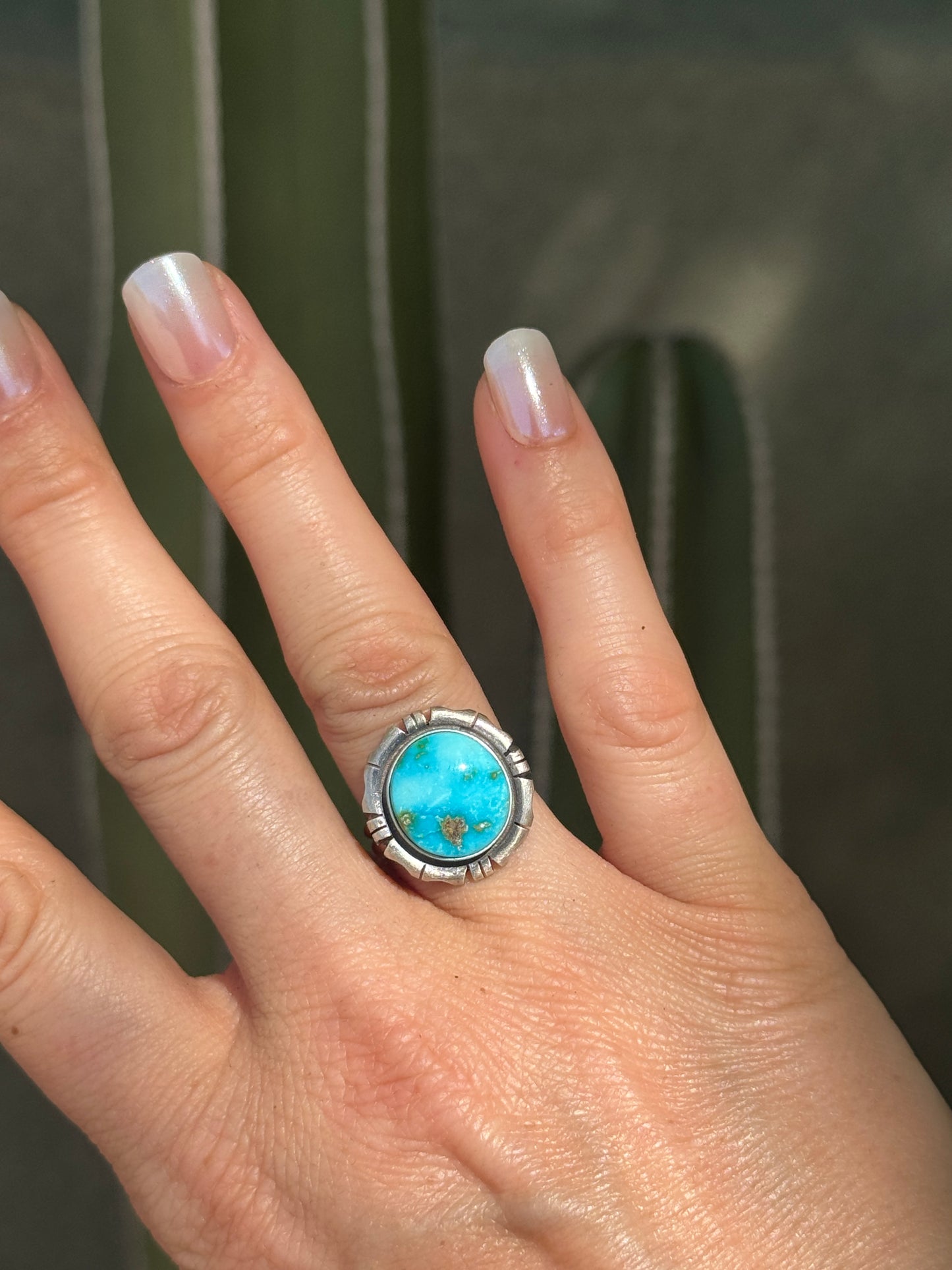 Sonoran turquoise Sterling Silver, size 7.5