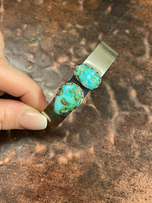 Turquoise double stone bracelet