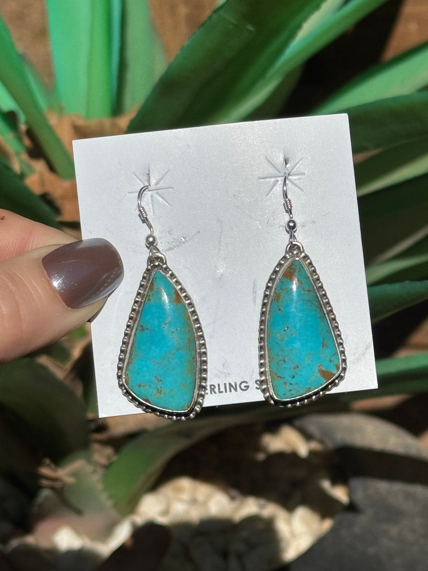 Turquoise Sterling Silver dangle earrings