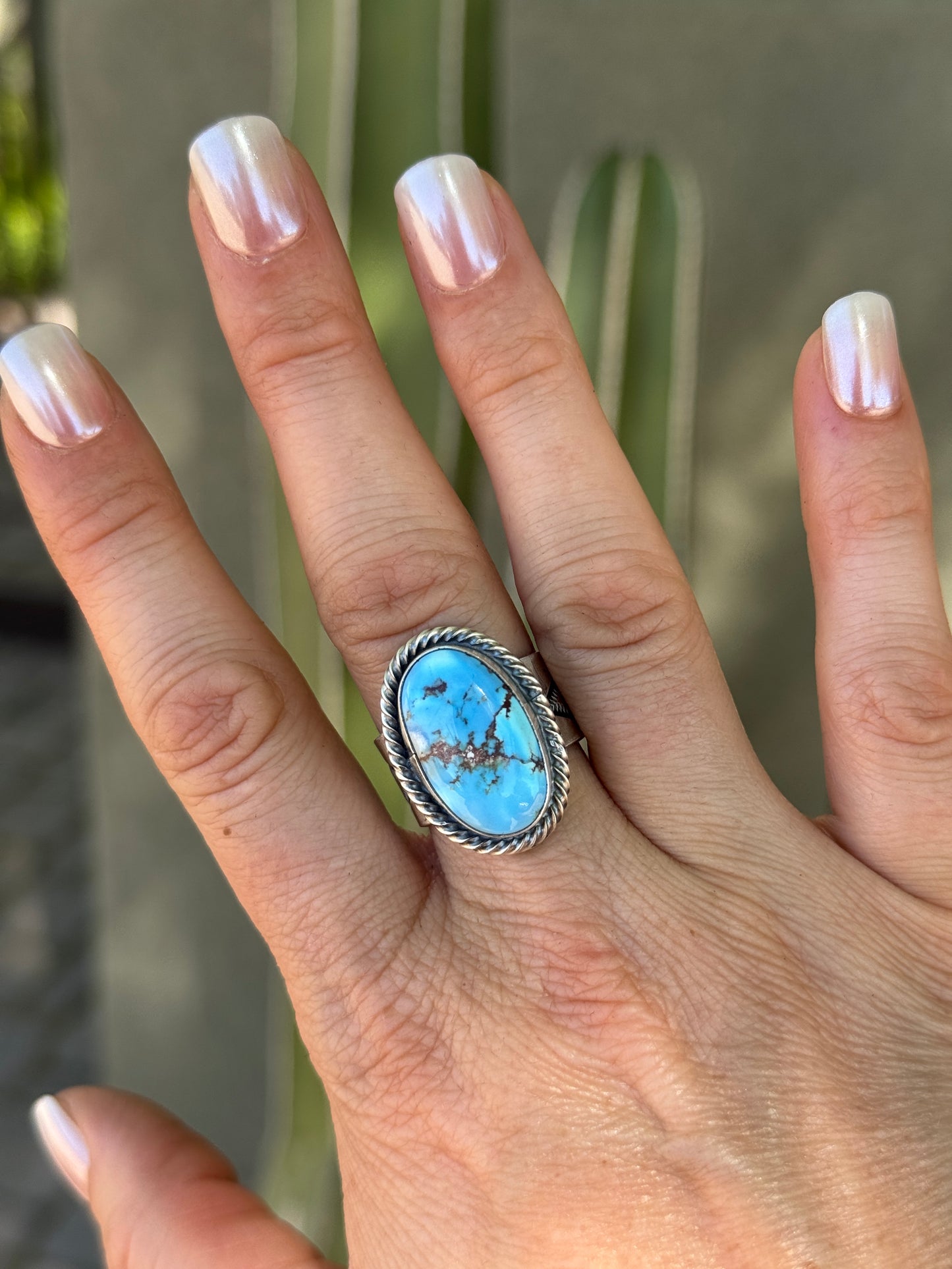 Golden Hills sterling silver ring, size